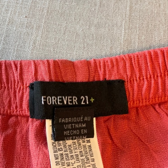 Forever 21 Bright Coral Wide Leg Pants - Picture 3 of 7